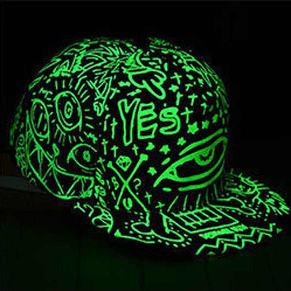 Glow Hat Cap Hiphop Men Women Baseball Snapback Adjustable Glow in dark Fashion - Lets Party