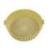 Reusable 14.5cm Yellow Air Fryer Accessories Basket Silicone Pot Baking Tray Mat Oven Nonstick - Lets Party