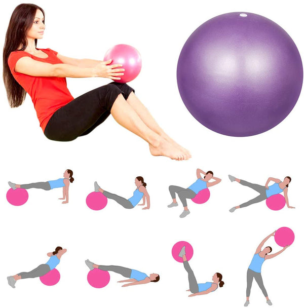 25cm Pink Gym Yoga Ball Home Fitness Exercise Balance Pilates Pregnancy Birthing - Lets Party