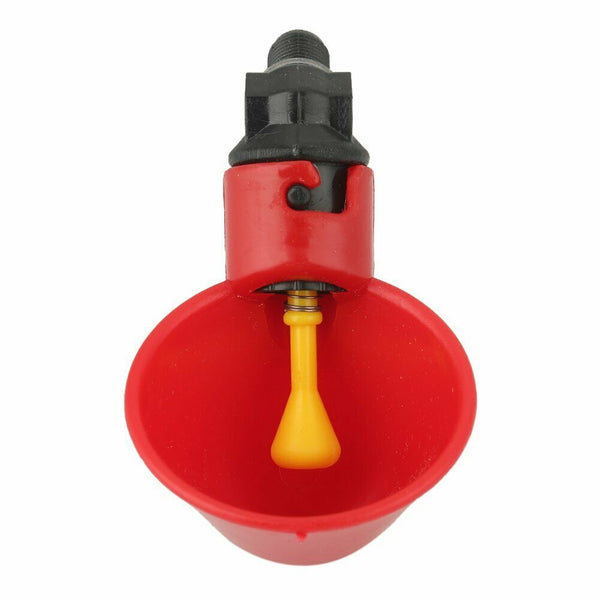 Poultry Chicken Automatic Drinker Cup Waterer Nipple Chook Bird Water Feeder - Lets Party