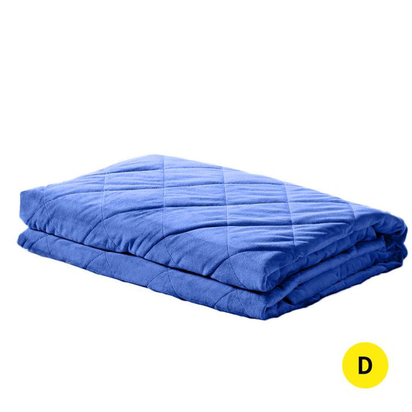 DreamZ 9KG Adults Size Anti Anxiety Weighted Blanket Gravity Blankets Royal Blue - Lets Party