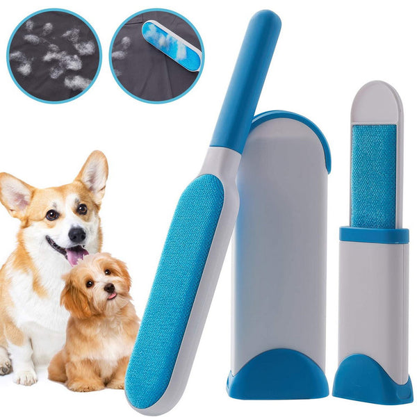 Reusable Furs Pet Hair Lint Brusher Remover Double Side Brush Self-Cleaning Base - Lets Party