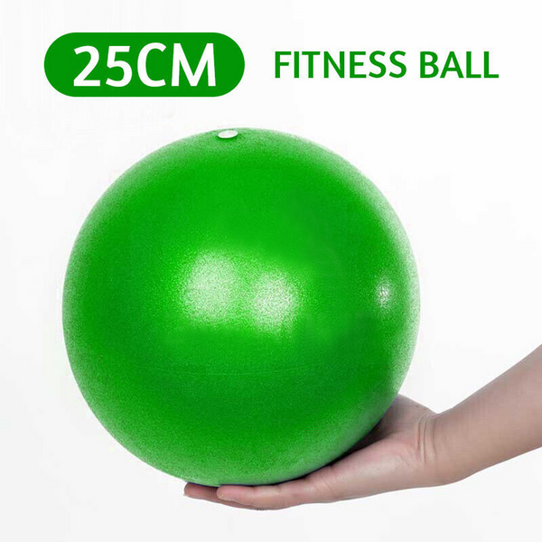 25cm Green Gym Yoga Ball Home Fitness Exercise Balance Pilates Pregnancy Birthing - Lets Party