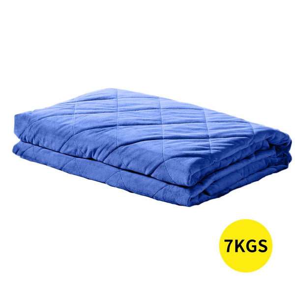 DreamZ 7KG Anti Anxiety Weighted Blanket Gravity Blankets Royal Blue Colour - Lets Party