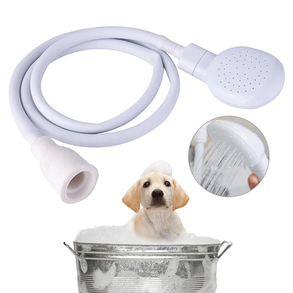 Single Tap Pets Shower Spray Hose Head Dog Bath Tub Washing Holder Attachment - Lets Party