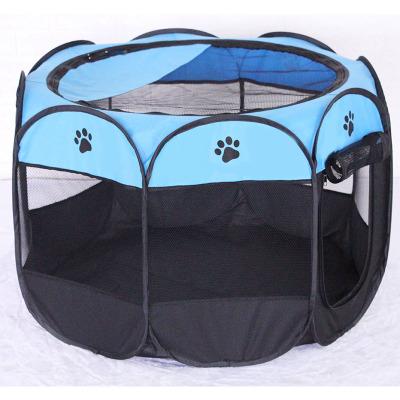 8 Panel Pet Tent Playpen Dog Cat Play Pen Bags Kennel Portable Puppy - Lets Party