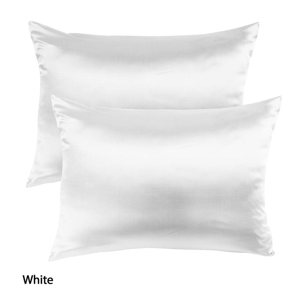 MULBERRY SILK PILLOW CASE TWIN PACK - SIZE: 51X76CM - WHITE - Lets Party