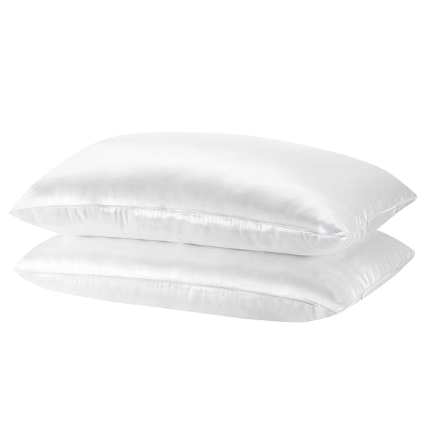 MULBERRY SILK PILLOW CASE TWIN PACK - SIZE: 51X76CM - WHITE - Lets Party