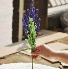 10X 12Heads Lavender Artificial Flower Bouquet Home Wedding Garden Floral Decor