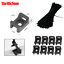 200x Cable Zip Ties and Base Mount Kit Screw Fixing Wire Holder Organizer Black