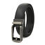 Mens Leather Belt Detachable Waistband Cuttable Strap Automatic Steel Buckle