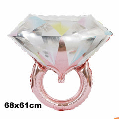 Rose Gold Bridal Shower Decorations Bride to Be Banner Engagement Ring Balloon A