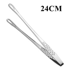 24/28cm Stainless Steel Kitchen Straight Grill Tweezers BBQ Food Tongs Tools AU