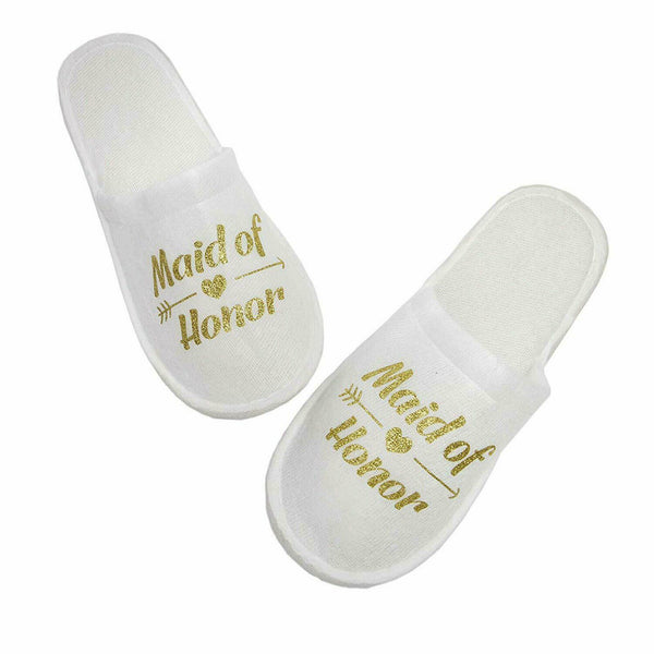 BRIDAL Slippers Bridesmaid Wedding Bride Slippers Maid of Honour (High Quality)