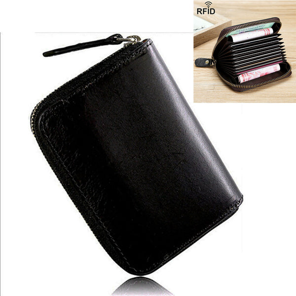 Credit Card Holder Leather Wallet RFID Blocking Pop Slim Aluminum Card Case AUS