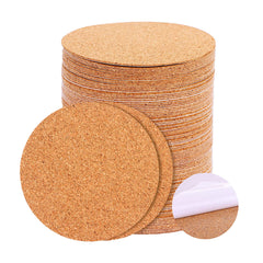 Cork Coasters 40pk – Self-Adhesive Square Cork Craft Mats