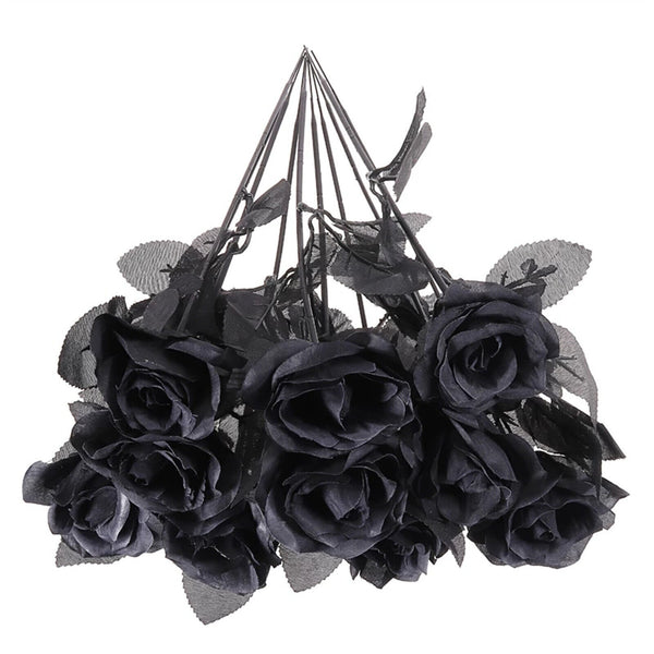 10pcs Artificial Velvet Flowers Rose Flower arrangement Wedding Event Party  Dec