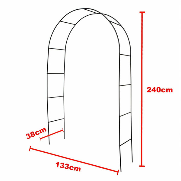 Heavy Duty Metal Garden Arch Pergola Pavilion Outdoor Home Climbing Plant Arbour