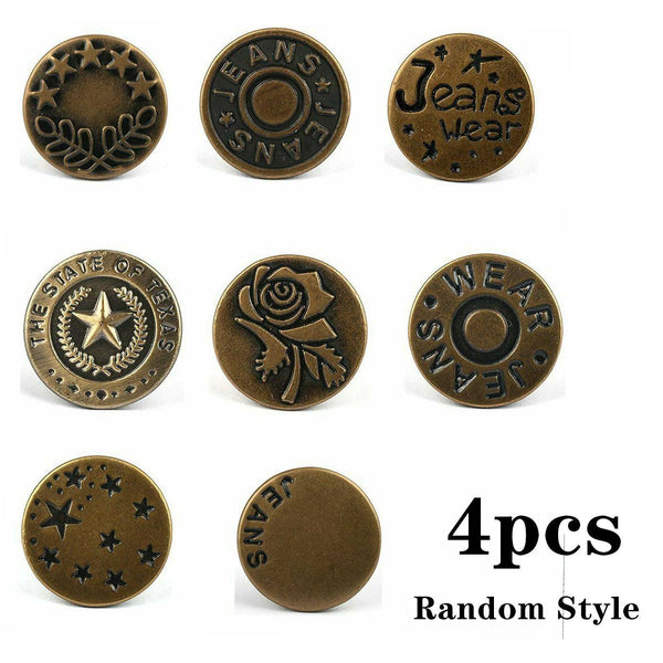 UP TO12X No Sewing Jeans Jacket Denim Buttons Press Repair Tack Replacement 17mm