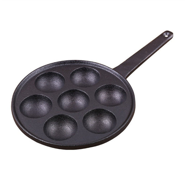 7 Or 15 Dimple Cast Iron Poffertjes Mini Dutch Pancake Cake Pan with Handles AU