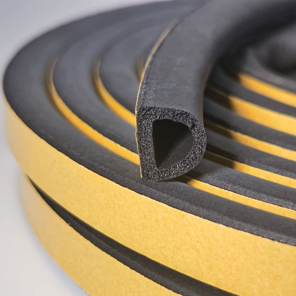 5M Rubber Seal Weather Strips Tape Door Window Draught Excluder Self Adhesive AU