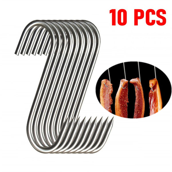 30Pcs S-Shaped Meat Hook Heavy Duty Stainless Steel Butcher Hooks Hanging Beef