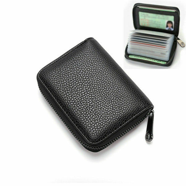 Credit Card Holder Leather Wallet RFID Blocking Pop Slim Aluminum Card Case AUS