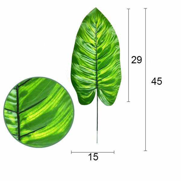 20x Artificial Tropical Hawaiian Palm Monstera Leaves Party Fake Luau Decoration