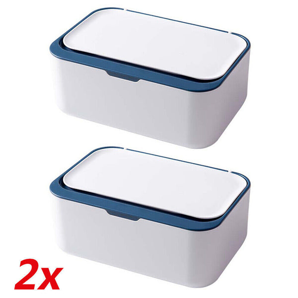 2PCS Wipes Dispenser Box Wet Baby Wipes Holder Tissue Storage Case With Lid NEW