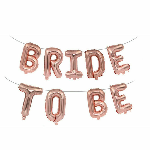 Rose Gold Bridal Shower Decorations Bride to Be Banner Engagement Ring Balloon A