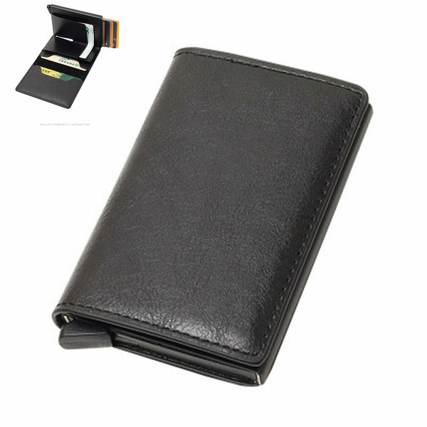 Credit Card Holder Leather Wallet RFID Blocking Pop Slim Aluminum Card Case AUS
