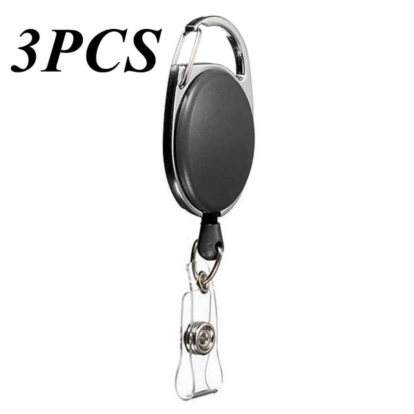 UP 9X Retractable Badge Holder Reel ID Card Business Security Pull Key Tag Clip