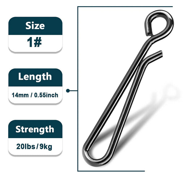 Fishing Snap J Clip Connector 25pcs - Fastest Changing Squid Jig Egi Swivel Lure