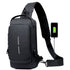 Anti-theft Chest Shoulder Messenger Backpack Men Sling Crossbody Bag USB Port AU