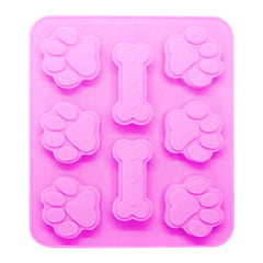 Silicone Chocolate Mould Cat Paw Dog Bone Choc Block Ice Tray Cake Cookie Mold