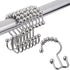 UP 120PCS Shower Curtain Hook Rust Shower Metal Double Glide Roller Shower Hooks