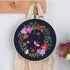 Flowers Pattern Embroidery Kits Craft Beginner Needlepoint Hoop Cross Stitch DIY