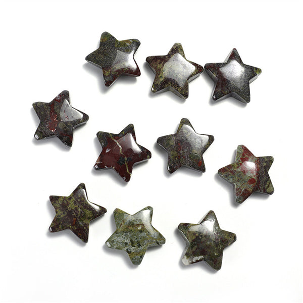4X Natural Crystal Quartz 3CM Star Carved Worry Pocket Gemstone Healing Stone AU