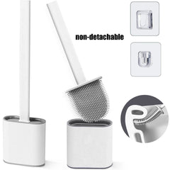 Silicone Toilet Brush with Holder – Flexible D-Head