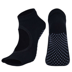 Yoga Socks Dance Ballet Pilates Toeless Non Slip Grip Cotton Socks Women Fitness