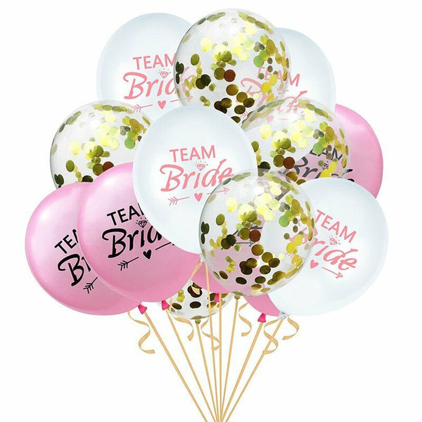 Team Bride Foil Latex Retro Balloons Hens Night Bachelorette Party Wedding Set - Lets Party