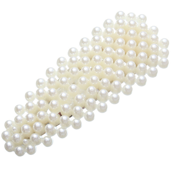 Women Girl Pearl Hair Clip Snap Barrette Stick Pin Hair Accessories Party AU