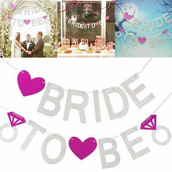 Bride To Be Glitter Banner – Hens Night Bachelorette Party Decoration (3m)