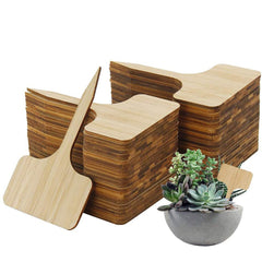 UP 100X Bamboo Plant Labels Flower Garden T-tags Nursey Seeding Marker Tool AU