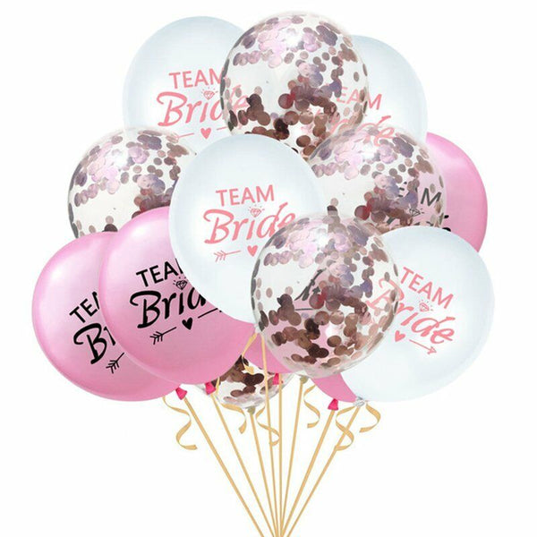 Team Bride Foil Latex Retro Balloons Hens Night Bachelorette Party Wedding Set - Lets Party