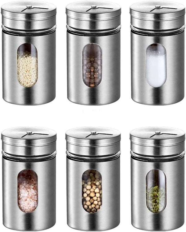 12/24X Kitchen Spice Jars Pot Holders Storages Stainless Steel Glass Plastic AUS