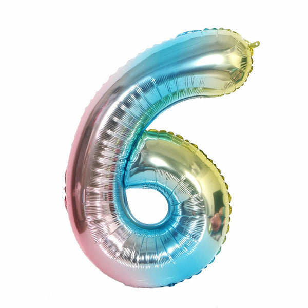 81cm 32'' Jumbo Iridescent Number Foil Balloon Birthday Party Decoration Wedding