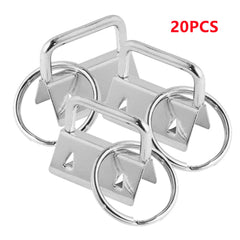 20-100PCS Key Fob Hardware Keychain Split Ring Wrist Wristlet Cotton Tail Clip
