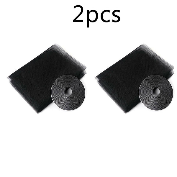 2 sets Insect Window Netting Screen Cover Fly Mosquito Mesh Kit Curtain Wasp AU