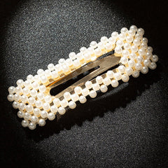 Women Girl Pearl Hair Clip Snap Barrette Stick Pin Hair Accessories Party AU